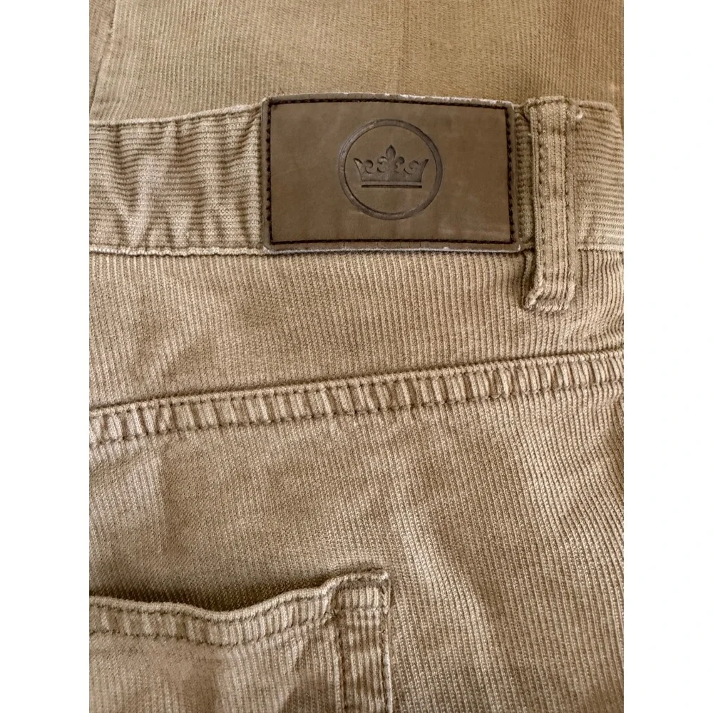 Peter Millar Mens Tan Corduroy Five Pocket Pants Size 42 x 31 khaki Cotton Modal